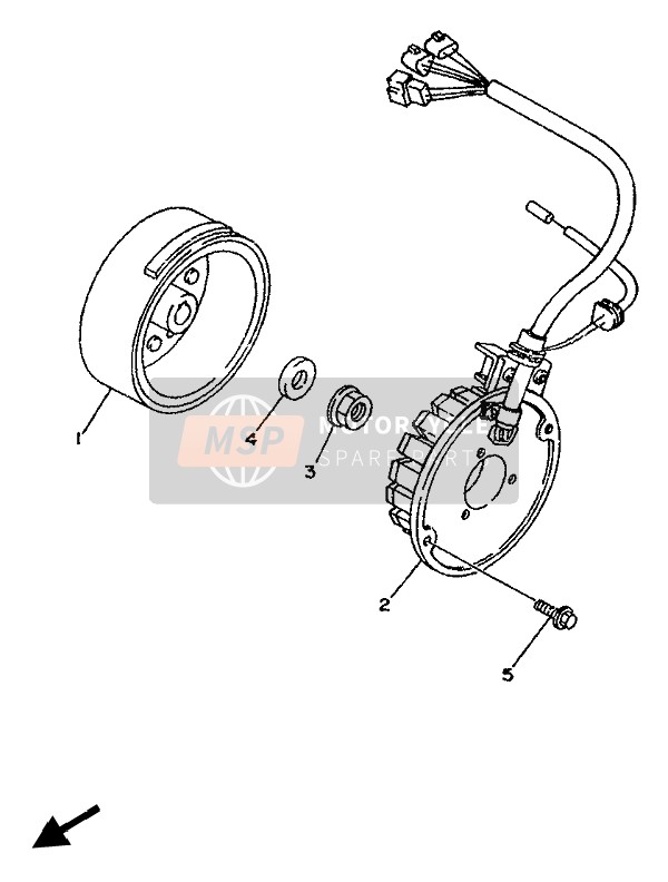 Yamaha TDR125 1993 GENERATOR für ein 1993 Yamaha TDR125