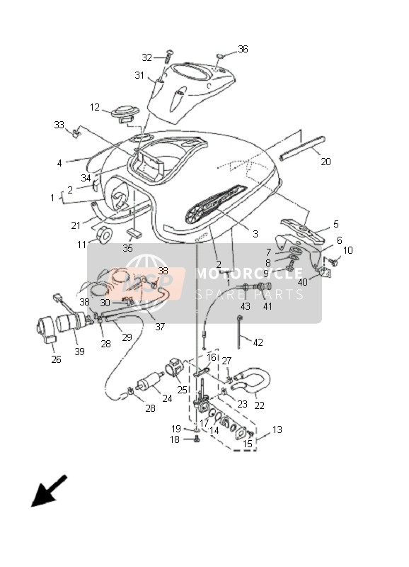 4TR246021100, Verschlusskappe Kompl., Yamaha, 0