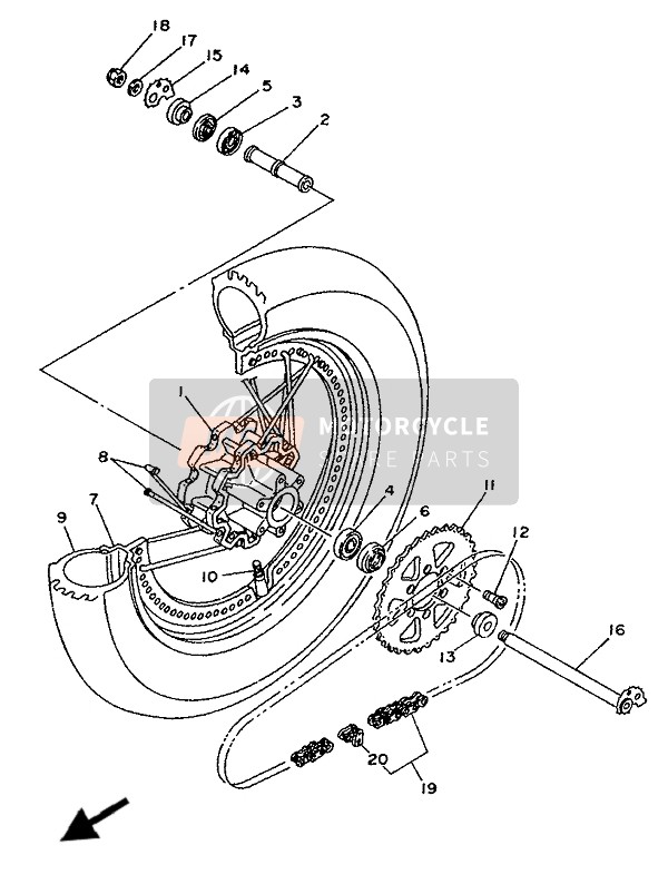 Roue arrière