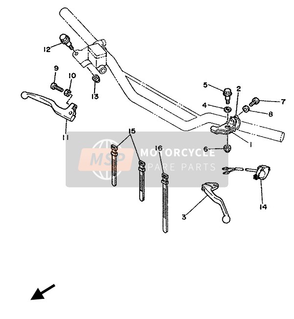 3SP839220100, Hendel 2, Yamaha, 1