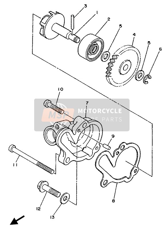 Yamaha TZR125 1993 Bomba De Agua para un 1993 Yamaha TZR125