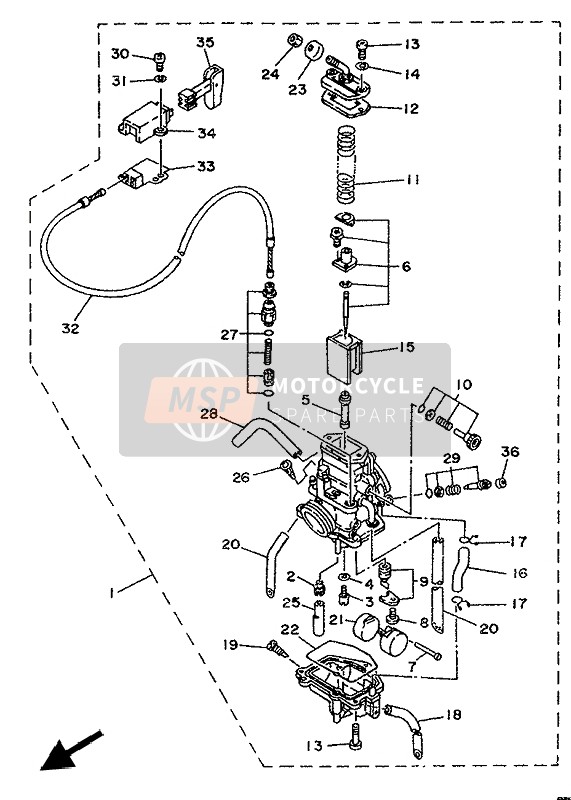 Yamaha TZR125 1993 ALTERNATIV (VERGASER) für ein 1993 Yamaha TZR125