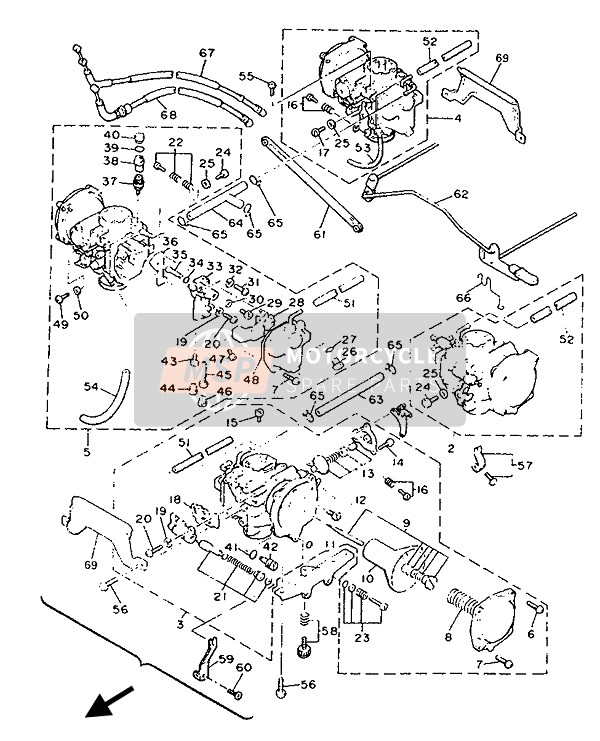 Yamaha V-MAX12 1993 Carburettor for a 1993 Yamaha V-MAX12