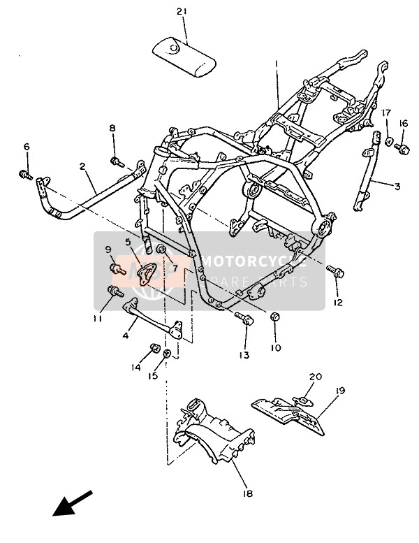 Yamaha V-MAX12 1993 Frame for a 1993 Yamaha V-MAX12