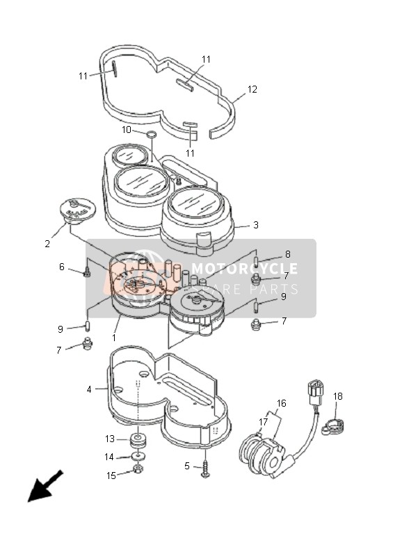 Yamaha TDM850 2000 Meter for a 2000 Yamaha TDM850