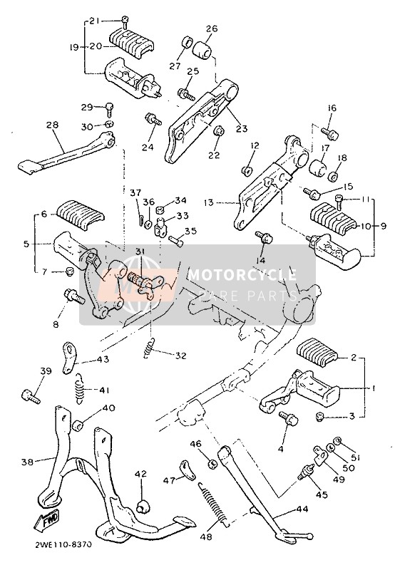 Yamaha V-MAX12 1993 Supporter & Repose Pieds pour un 1993 Yamaha V-MAX12