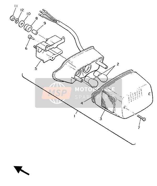 Yamaha V-MAX12 1993 Fanale Posteriore per un 1993 Yamaha V-MAX12