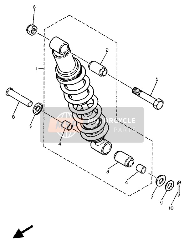 Yamaha XT600K 1993 Rear Suspension for a 1993 Yamaha XT600K