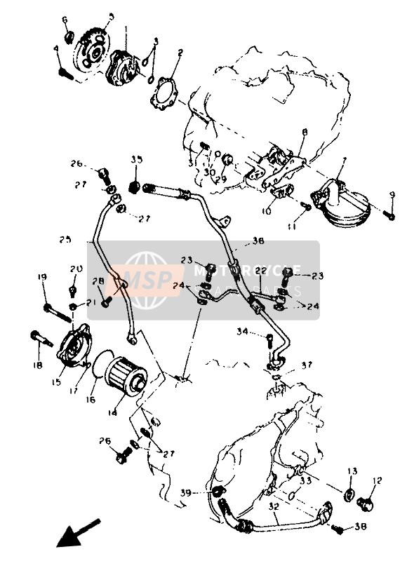 Yamaha XTZ660 1993 Oil Pump for a 1993 Yamaha XTZ660