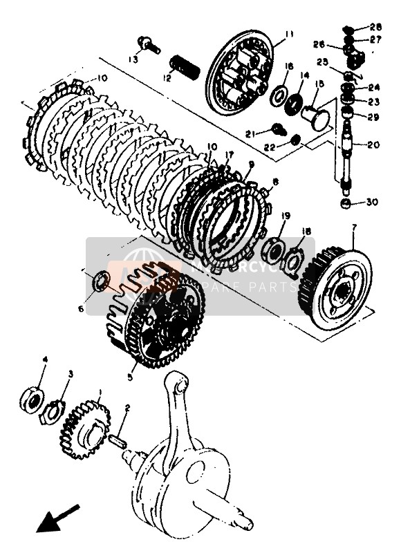 Yamaha XTZ660 1993 Clutch for a 1993 Yamaha XTZ660