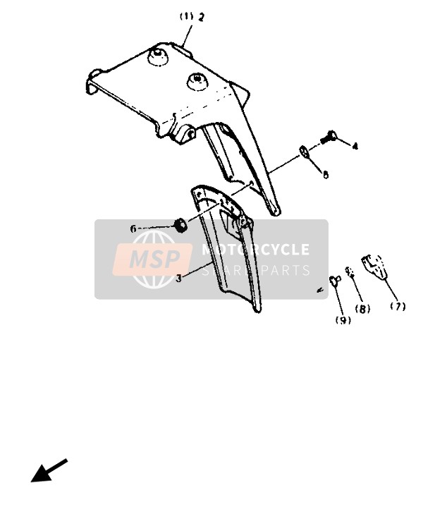 Yamaha XTZ660 1993 ALTERNATE (CHASSIS) for a 1993 Yamaha XTZ660