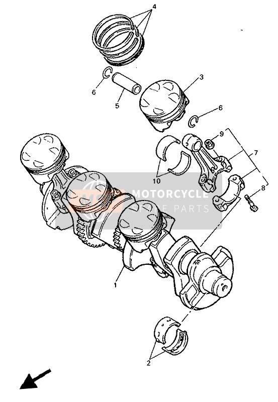 4FM116030000, Fasce Elastiche Std   XC125T95, Yamaha, 1