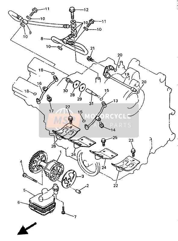 Yamaha YZF750R 1993 Oil Pump for a 1993 Yamaha YZF750R