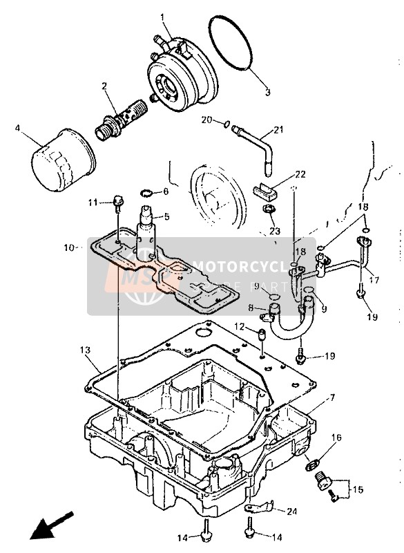 Yamaha YZF750R 1993 ÖLFILTER für ein 1993 Yamaha YZF750R