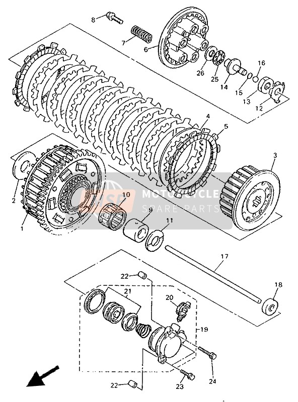 2GH163710000, Boss, Clutch, Yamaha, 0