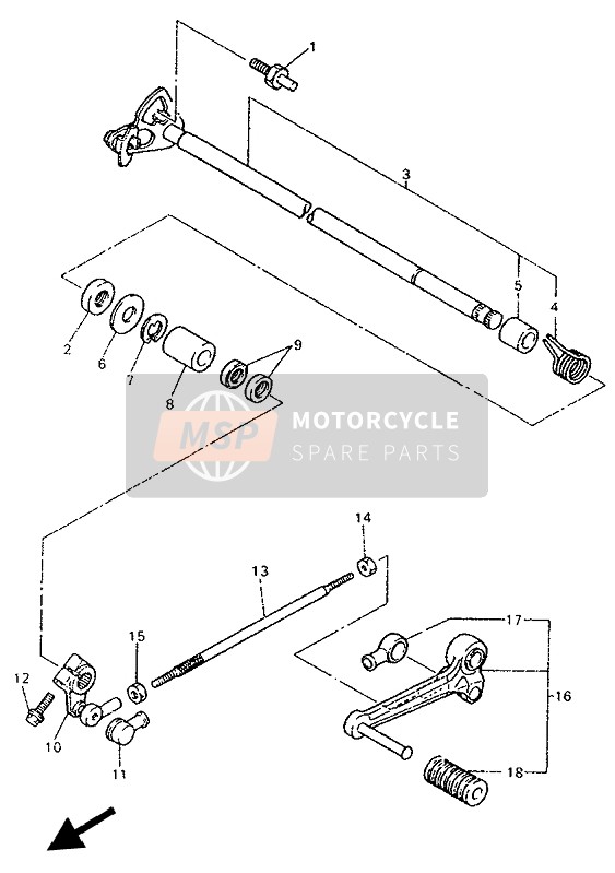 Yamaha YZF750R 1993 SCHALTWELLE für ein 1993 Yamaha YZF750R