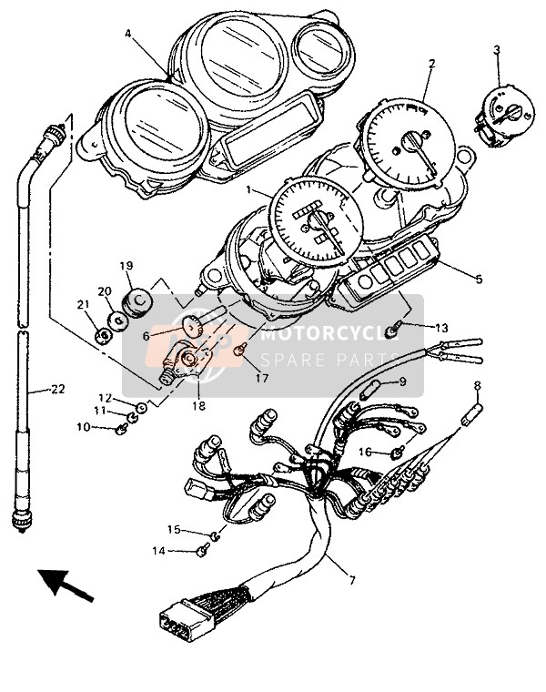 4FM835500200, Speedometer Cable Assy, Yamaha, 1