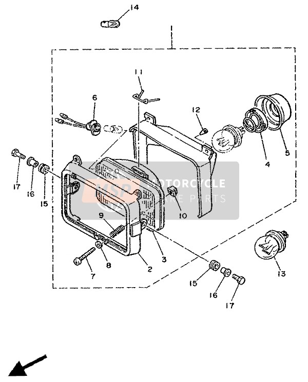 Yamaha DT125E 1991 SCHEINWERFER für ein 1991 Yamaha DT125E