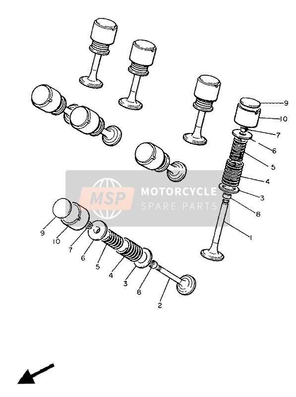 Yamaha FJ1200 1991 VENTIL für ein 1991 Yamaha FJ1200