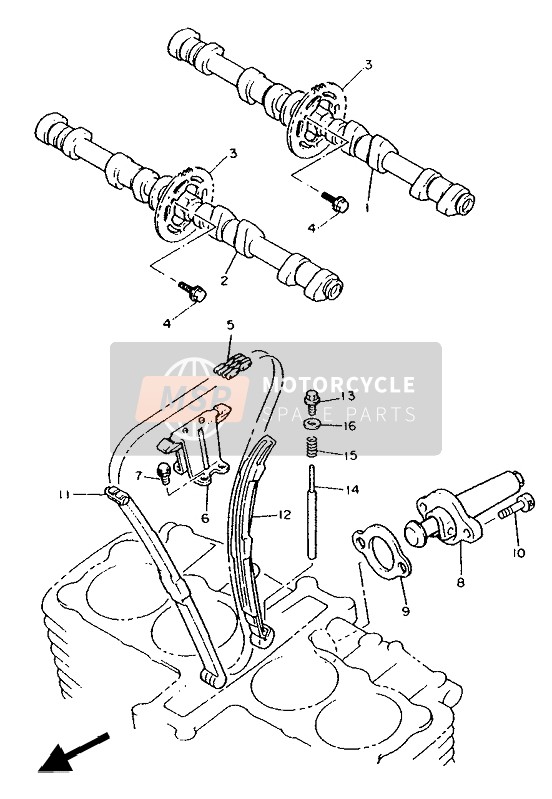 Yamaha FJ1200 1991 Camshaft & Chain for a 1991 Yamaha FJ1200