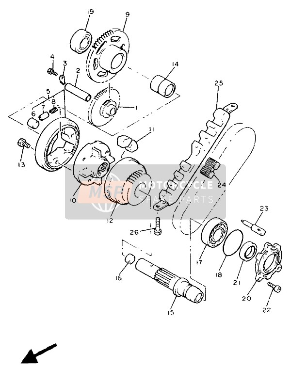 Yamaha FJ1200 1991 Starter 2 voor een 1991 Yamaha FJ1200