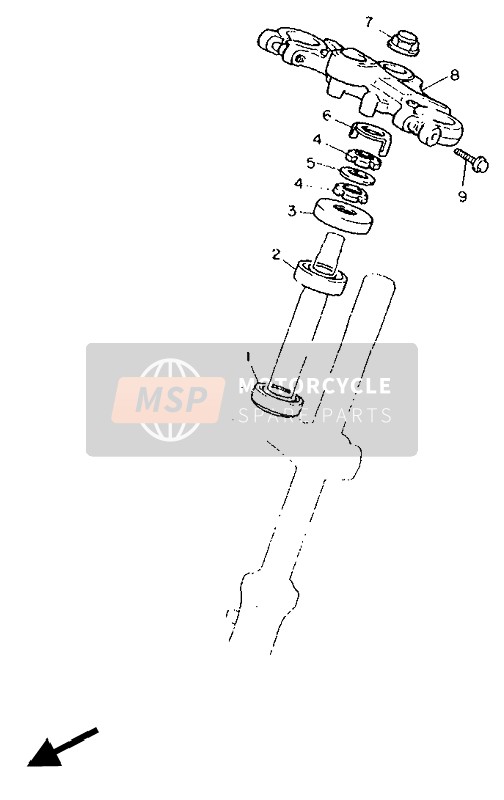 Yamaha FJ1200 1991 Steering for a 1991 Yamaha FJ1200