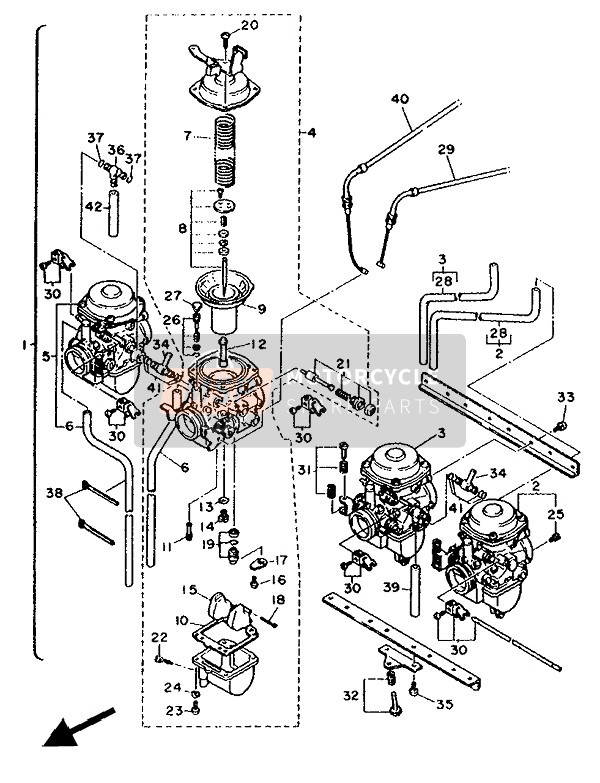 Yamaha FJ1200 1991 Alternatief (Carburateur) (1) voor een 1991 Yamaha FJ1200