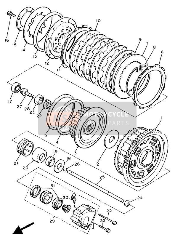 Yamaha FJ1200A 1991 Clutch for a 1991 Yamaha FJ1200A