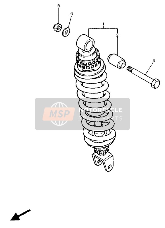 Yamaha FJ1200A 1991 Rear Suspension for a 1991 Yamaha FJ1200A