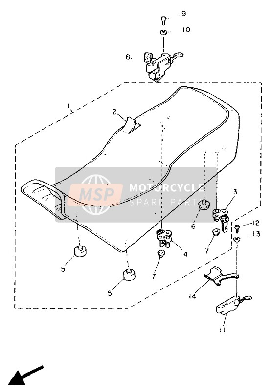 Yamaha FJ1200A 1991 Siège pour un 1991 Yamaha FJ1200A