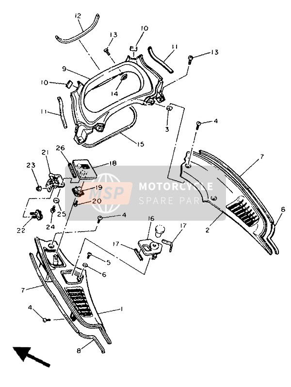 Yamaha FJ1200A 1991 Cowling 2 for a 1991 Yamaha FJ1200A