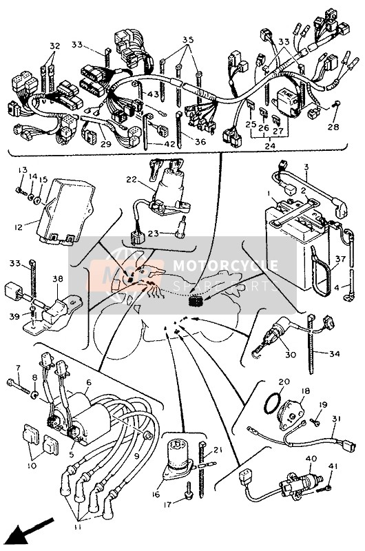 3LD82566B000, Schalter, Seitenstander, Yamaha, 3