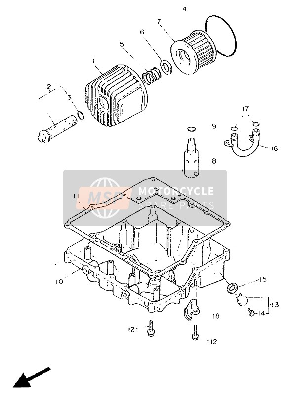 Yamaha FZ750 GENESIS 1991 ÖLFILTER für ein 1991 Yamaha FZ750 GENESIS