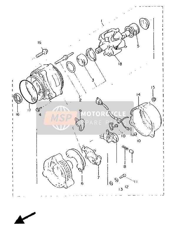 Yamaha FZ750 GENESIS 1991 Generator for a 1991 Yamaha FZ750 GENESIS