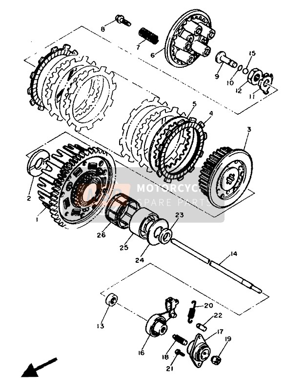 Yamaha FZR600 GENESIS 1991 Clutch for a 1991 Yamaha FZR600 GENESIS