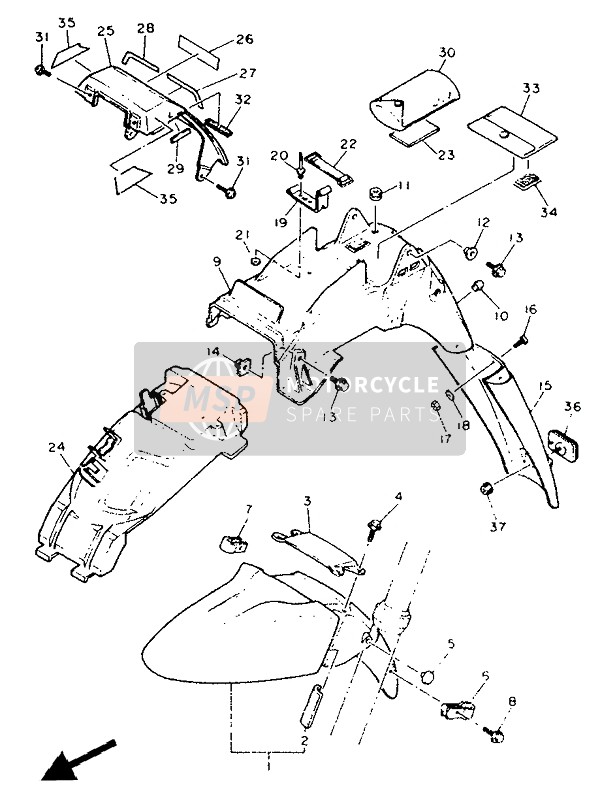 Yamaha FZR600 GENESIS 1991 KOTFLÜGEL für ein 1991 Yamaha FZR600 GENESIS