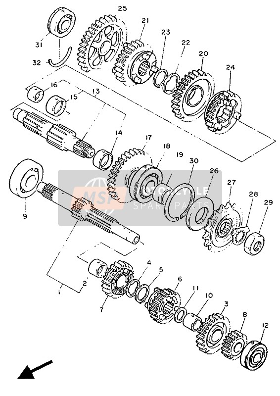 Yamaha FZR1000 1991 Transmission pour un 1991 Yamaha FZR1000