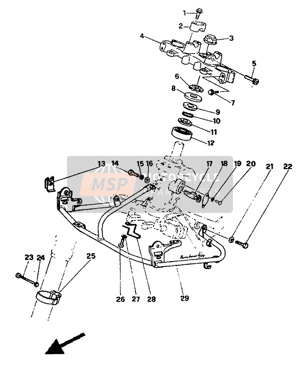 958170803500, Boulon A Collerette, Yamaha, 1