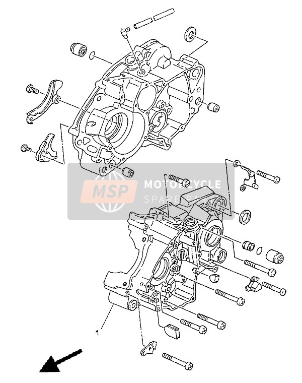 Yamaha TDR125 1991 Carter (1) pour un 1991 Yamaha TDR125