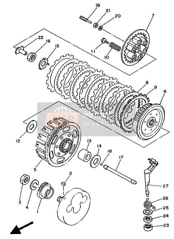 Yamaha TY250R 1991 Clutch for a 1991 Yamaha TY250R