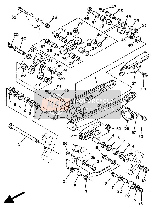 Yamaha TY250R 1991 Rear Arm for a 1991 Yamaha TY250R