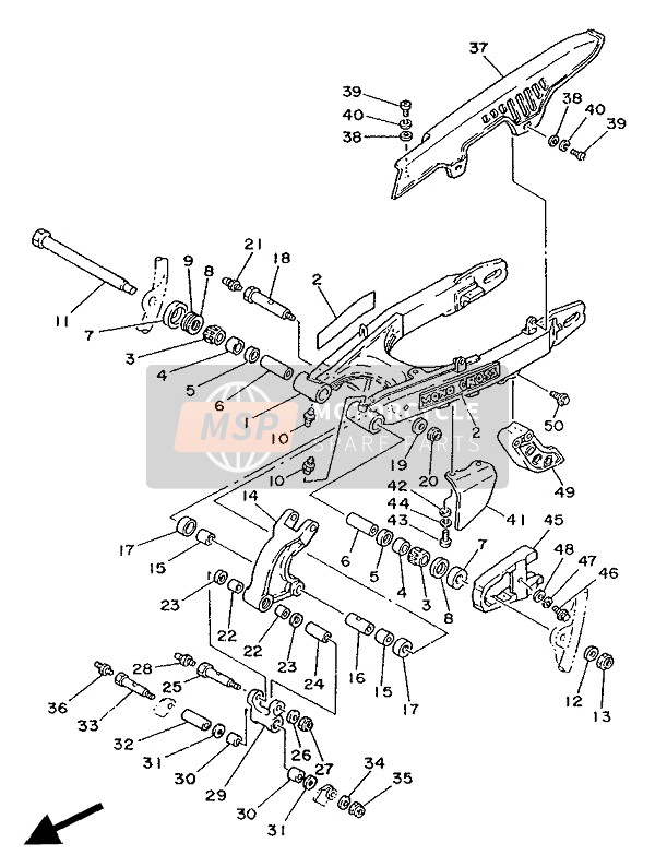 Yamaha XT350 1991 Rear Arm for a 1991 Yamaha XT350