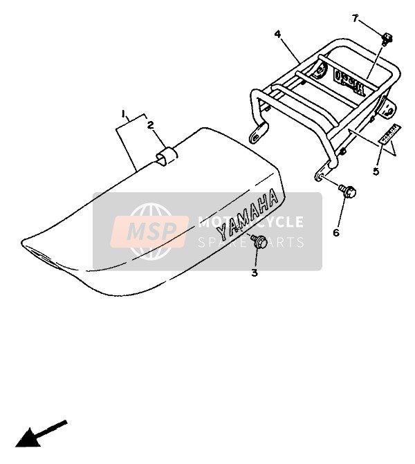 Yamaha XT350 1991 Posto A Sedere per un 1991 Yamaha XT350