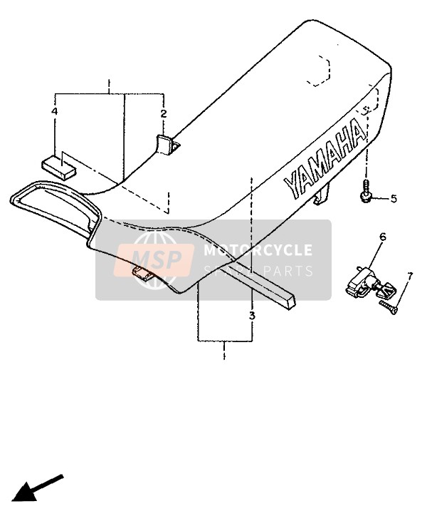 Yamaha XT600E 1991 Siège pour un 1991 Yamaha XT600E