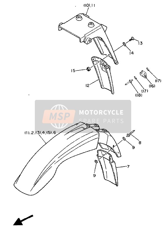 Yamaha XT600E 1991 Alternate (Chassis 1) (6) for a 1991 Yamaha XT600E