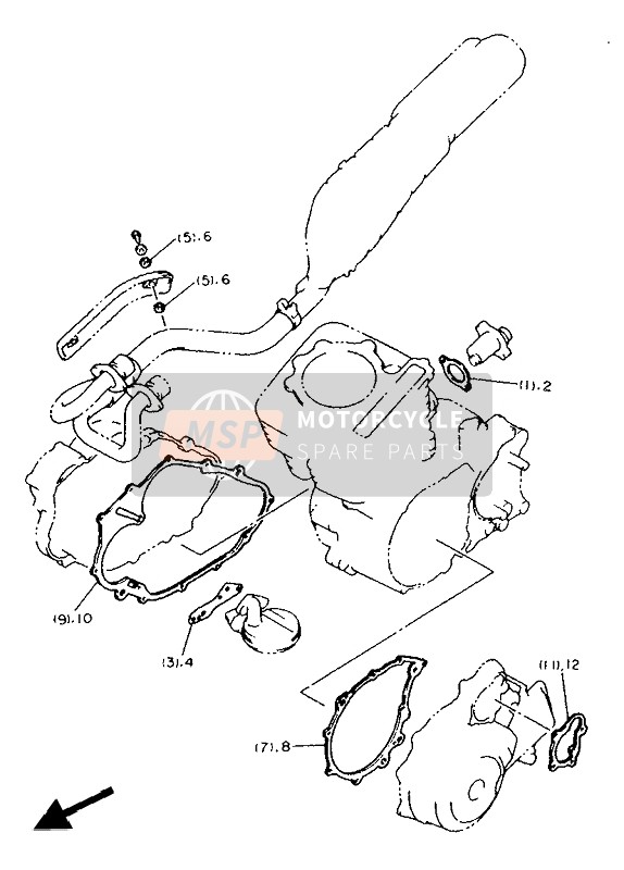 4DW154550000, Guarniz.Cop.Generatore   DT125, Yamaha, 2