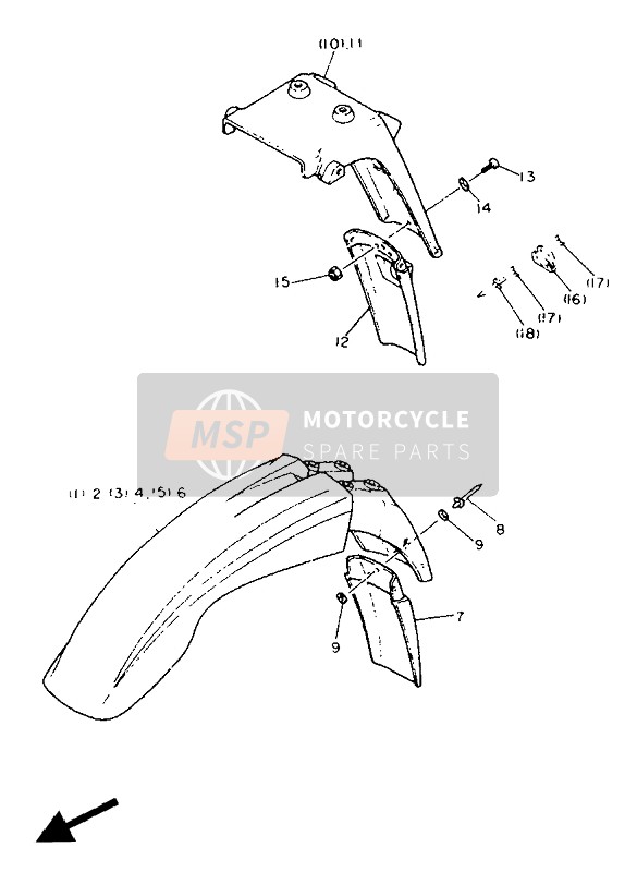 Yamaha XT600E 1991 ALTERNATIV (CHASSIS) für ein 1991 Yamaha XT600E