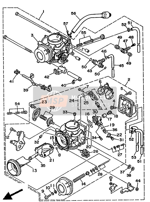 Yamaha XTZ750 SUPERTENERE 1991 Carburatore per un 1991 Yamaha XTZ750 SUPERTENERE