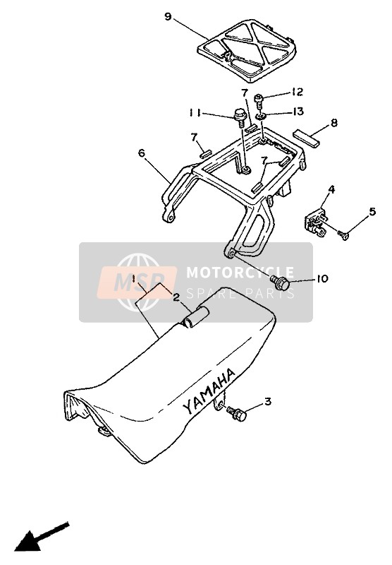 Yamaha XTZ750 SUPERTENERE 1991 Seat Carrier for a 1991 Yamaha XTZ750 SUPERTENERE