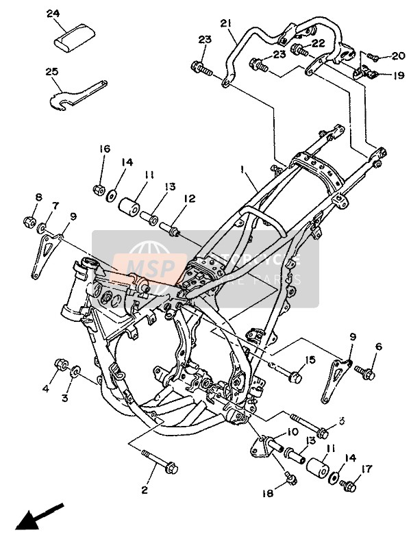 3BN214250000, Bracket, Rear Upper 1, Yamaha, 2